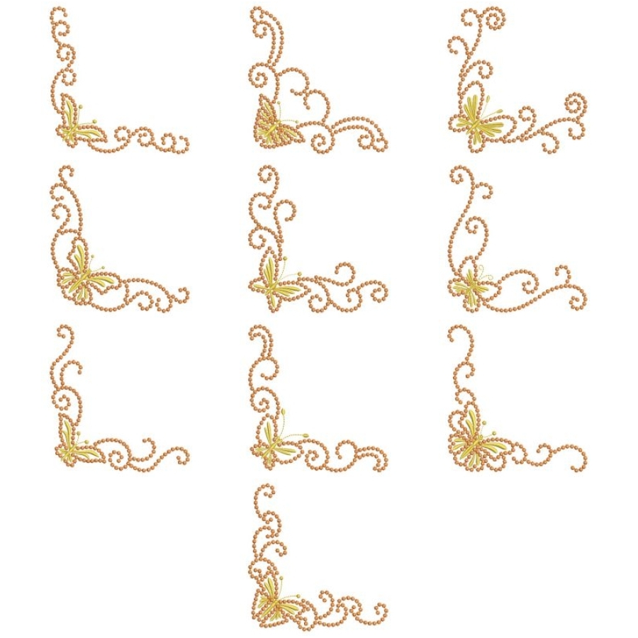 Candlewicking Butterfly Corners 2 