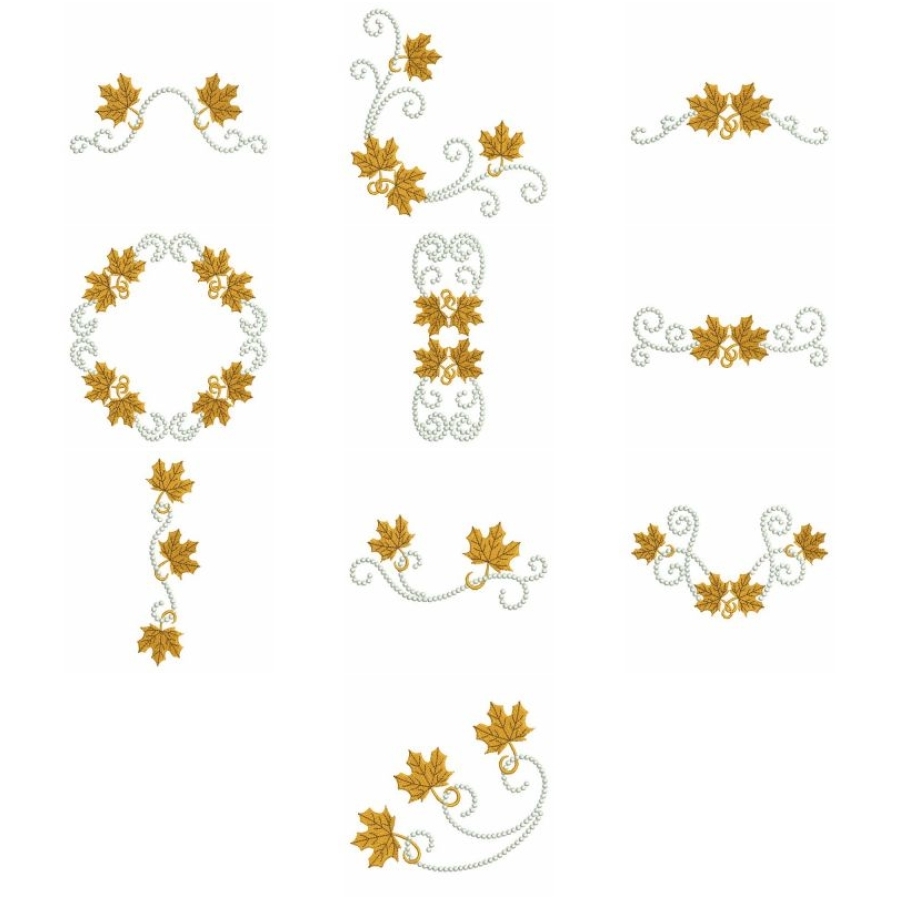 Candlewicking Autumn Leaves 