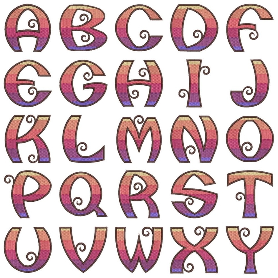 Gradient Alphabets 