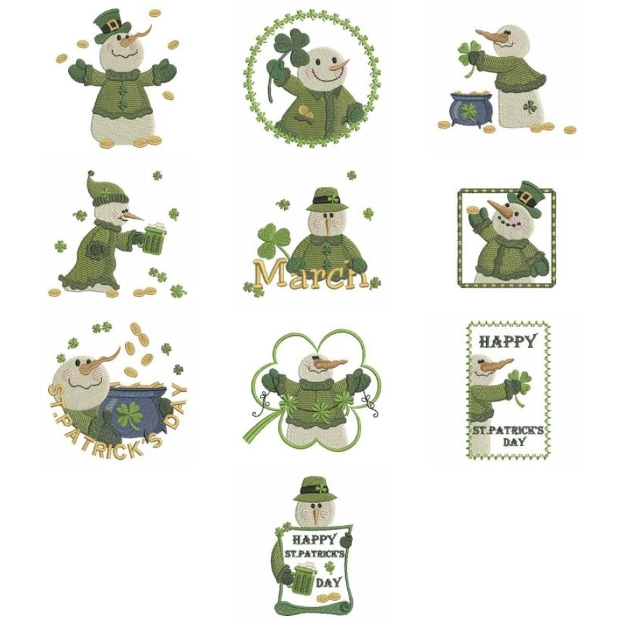 St Patricks Day Snowman