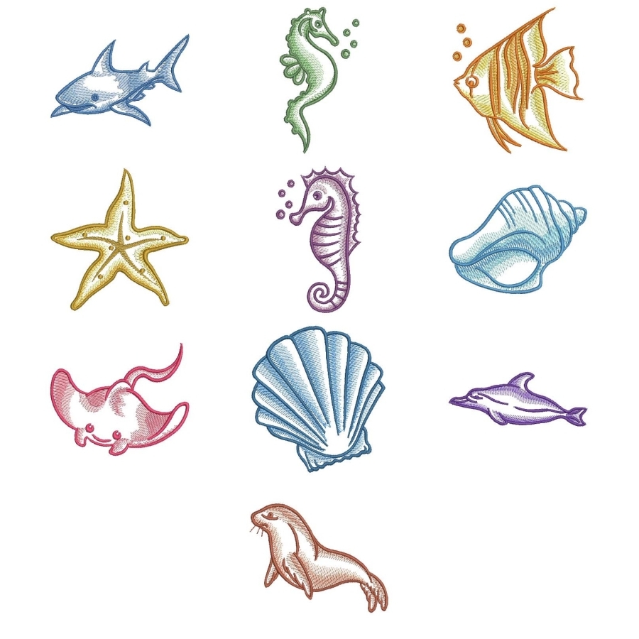 Sketched Sea Animals