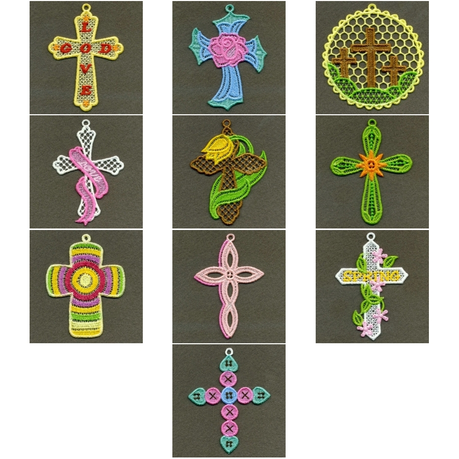 FSL Crosses Ornaments 2