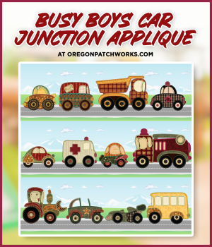 HAVILAH EMBROIDERY Busy Boys Car Junction Applique