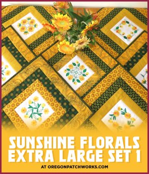 ALJAY DESIGNS Sunshine Florals Extra Large Set 1