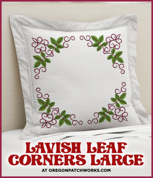 ALJAY DESIGNS Lavish Leaf Corners Large