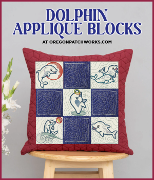 ALLSTITCH Dolphin Applique Blocks