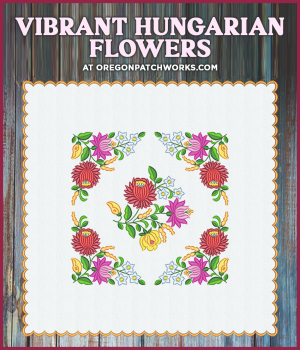 ENIGMA EMBROIDERY Vibrant Hungarian Flowers