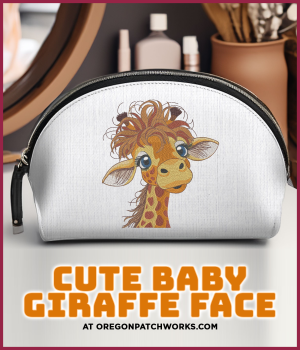 EMBRODERYCHICDESIGN Cute Baby Giraffe Face