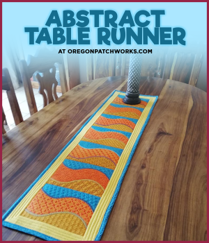 MAR-LENA EMBROIDERY Abstract Table Runner