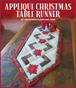 MAR-LENA EMBROIDERY Applique Christmas Table Runner