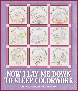 EMBROIDERY PLAYGROUND Now I Lay Me Down To Sleep Colorwork