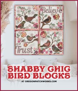 ALLSTITCH Shabby Chic Bird Blocks