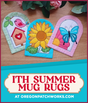 Embroidery Weekly ITH Summer Mug Rugs