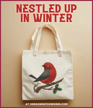 Sweet Heirloom Embroidery Nestled Up In Winter