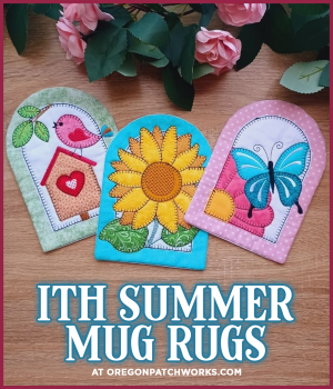 EMBROIDERY WEEKLY ITH Summer Mug Rugs