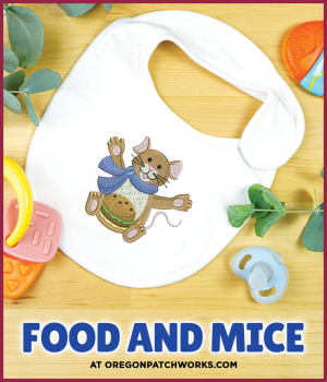 WIND BELL EMBROIDERY Food and Mice