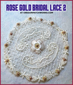 GRACEFUL EMBROIDERY Rose Gold Bridal Lace 2