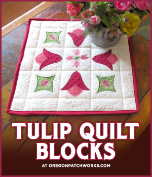 MAR-LENA EMBROIDERY Tulip Quilt Blocks