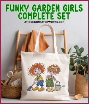 MAR-LENA EMBROIDERY Funky Garden Girls Complete Set