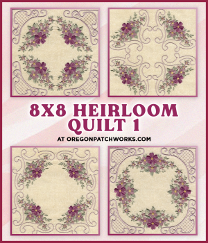 ELSA’S DESIGNS 8x8 Heirloom Quilt 1
