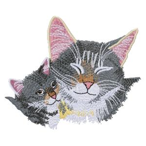 cat and kitty embroidery