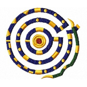 abstract snake embroidery design