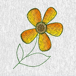 Ovistin In Africa, 5 petal flower, gradient color