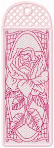 fsl bookmark with rose on it