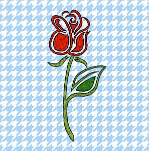 stylized single rose