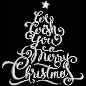 We wish you a Merry Christmas in shape of tree