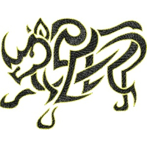 linework stylized rhino