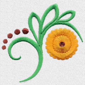 threads of time, orange fantasy flower