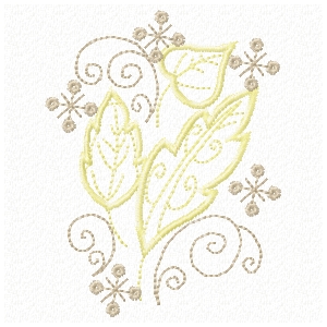 from the needle of anne one color flower design