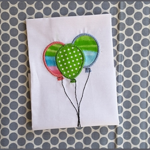 3 applique balloons