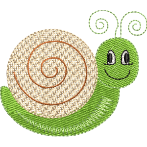 cute snail embroidery