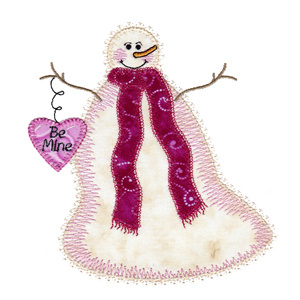 santa holding heart tag