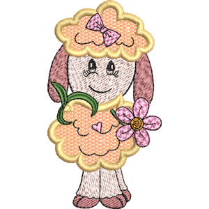 mar-lena embroidery, lamb with flowers